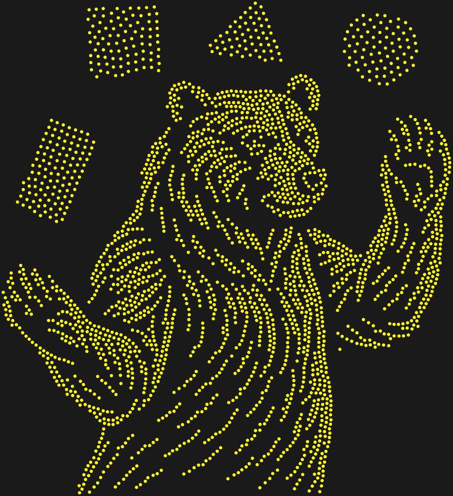 Трафарет Жонглирующий медведь — RHT_BEAR3_SS16_CITRINE