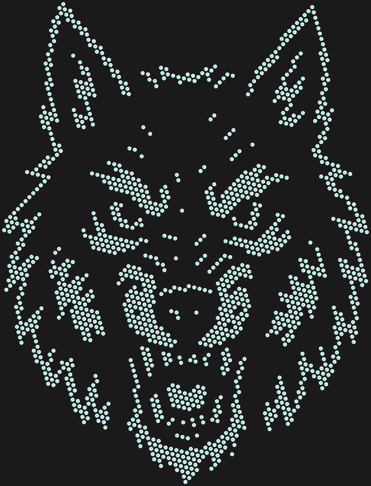 Трафарет Wolf — RHT_WOLF1_SS20_CRYSTAL_AB_DMC