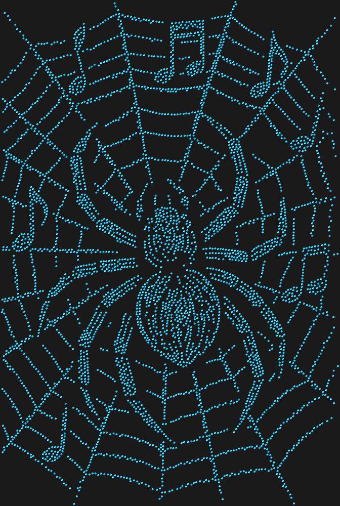 Трафарет Паук-музыкант — RHT_SPIDER1_SS16_SAPPHIRE