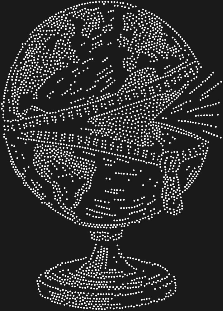 Трафарет Глобус на молнии — RHT_GLOBE1_SS16_CRYSTAL_CLEAR