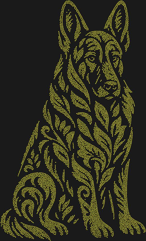 Трафарет German Shepherd — RHT_SHEPHERD1_SS8_OLIVE