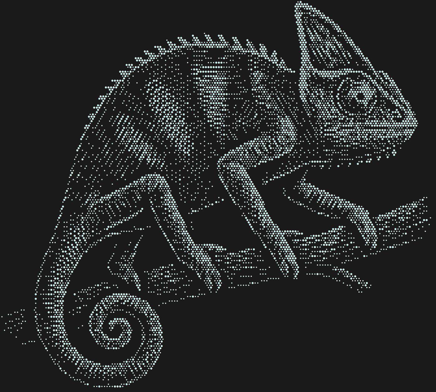 Трафарет Йеменский хамелеон — CHAMELEONBRANCH1