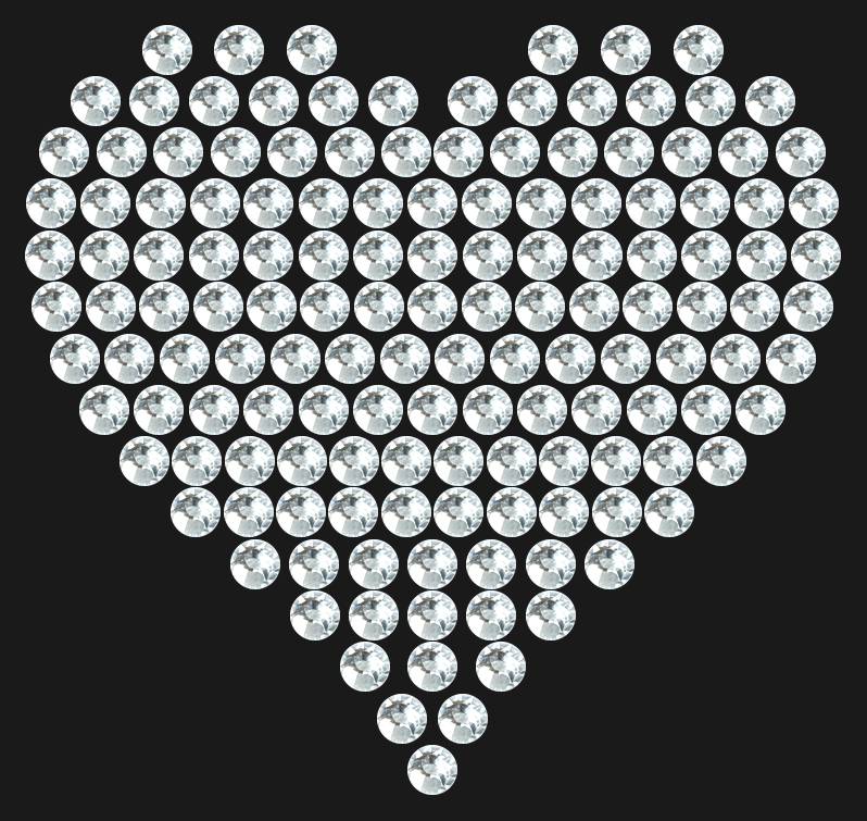 Трафарет Compact heart — RHT_HEART5_SS16_CRYSTAL_CLEAR