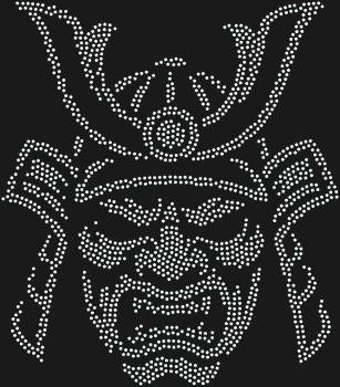 Diamond Painting Kit "Samurai Mask". 1721 rhinestones. A motif filled with energy, discipline, and pride, it will become a striking centerpiece for any project.