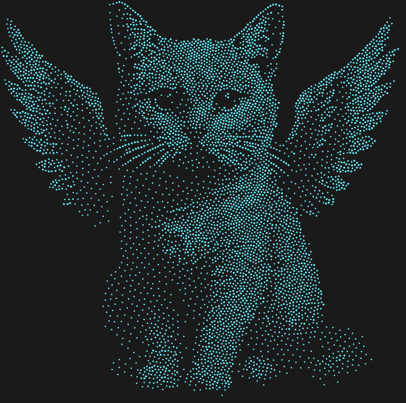 Трафарет Кот с крыльями — CATANGEL1