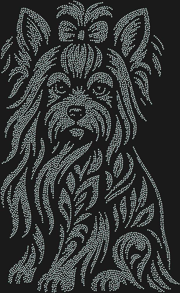 Трафарет Йоркширский терьер — RHT_YORKSHIRETERRIER1_SS10_CRYSTAL_AB_DMC