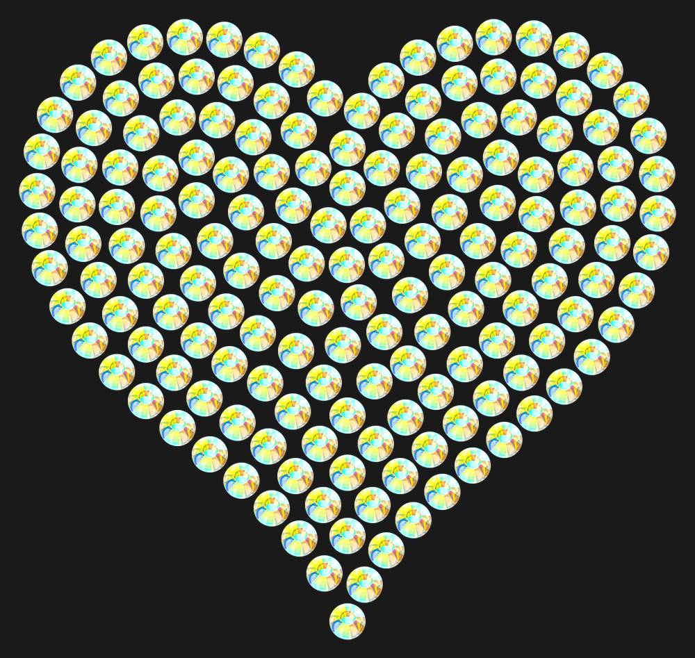 Трафарет Heart average — RHT_HEART2_SS20_CRYSTAL_AB