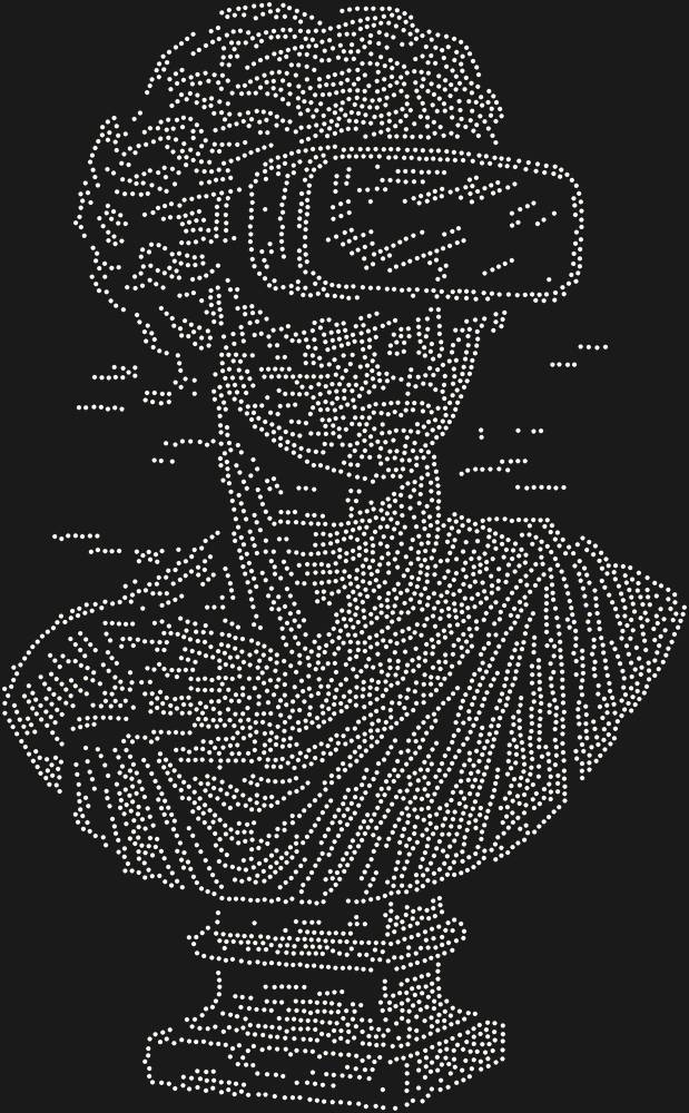 Трафарет Заглюченный Бюст — RHT_GLAZEDBUST1_SS16_CRYSTAL_AB