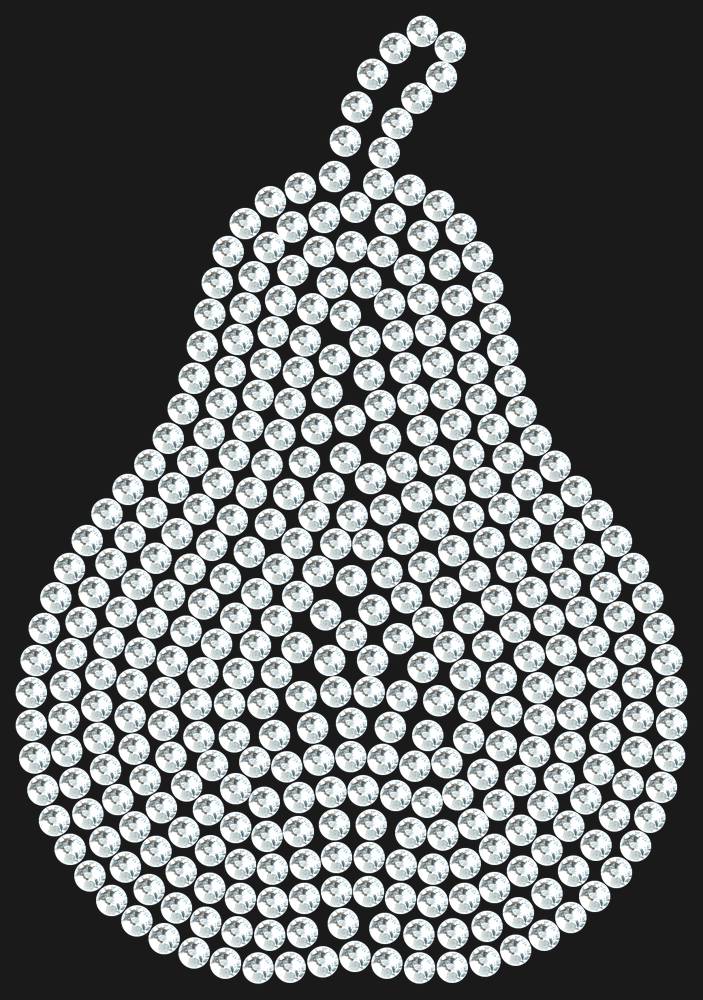 Трафарет Curved pear (plain) — RHT_PEAR1_SS16_CRYSTAL_CLEAR