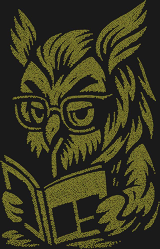 Трафарет Сова в очках — RHT_OWLBOOK1_SS8_OLIVE