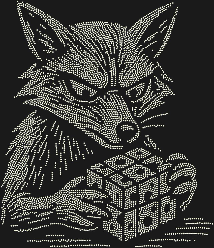 Трафарет Лиса, собирающая кубик рубика — RHT_FOXCUBE1_SS8_CRYSTAL_AB