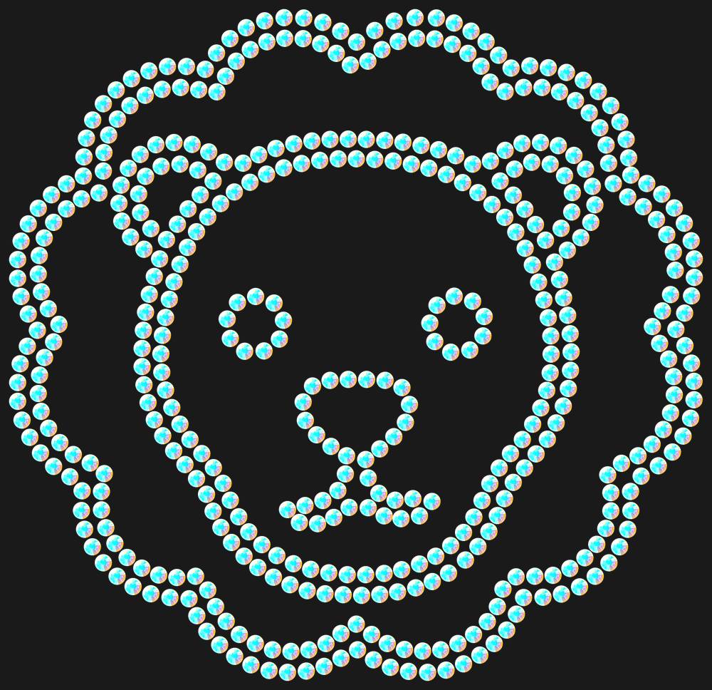 Трафарет Leo — RHT_LION2_SS20_CRYSTAL_AB_DMC