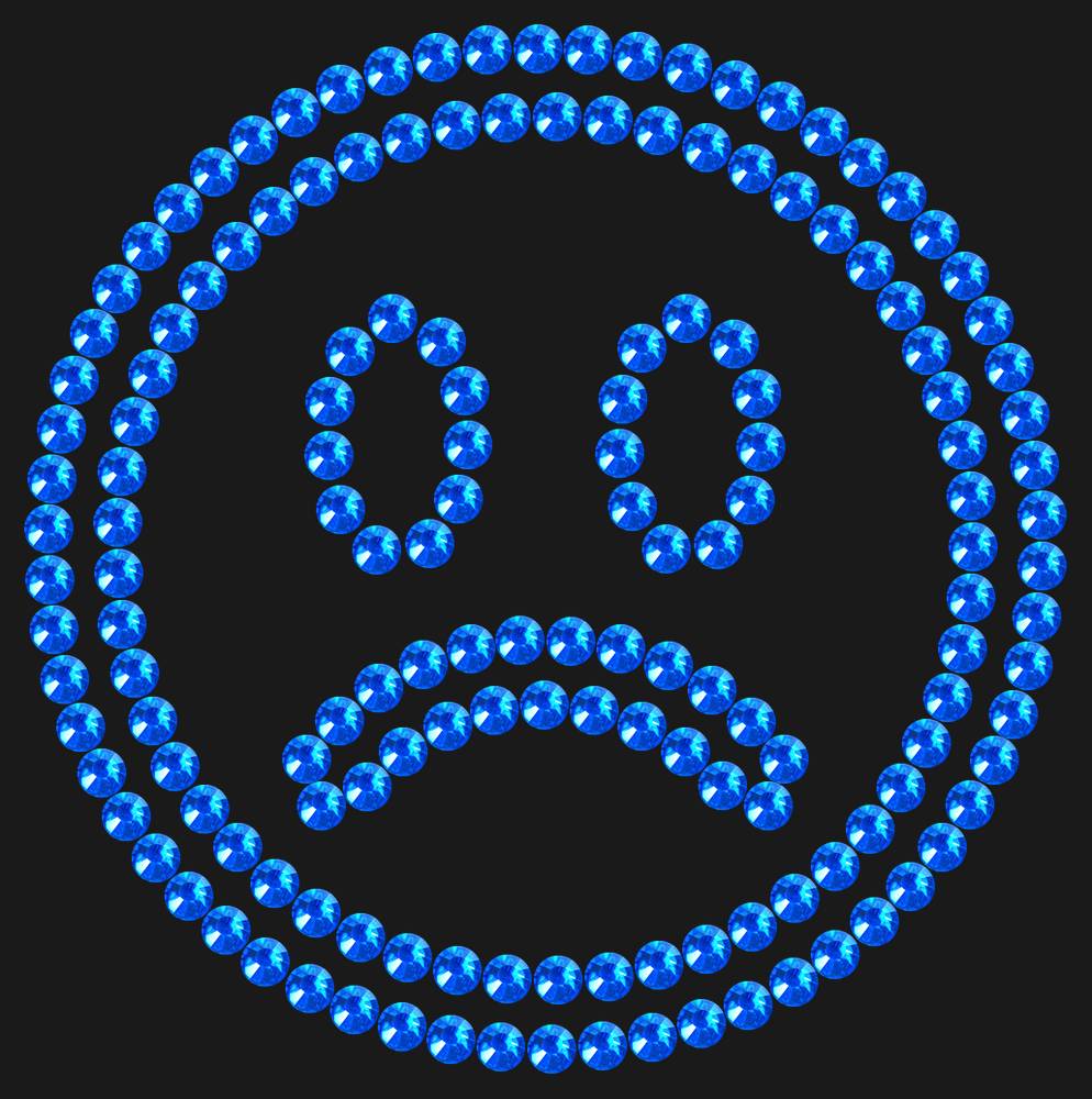 Трафарет Sad emoji — RHT_SMILE6_SS16_SAPPHIRE