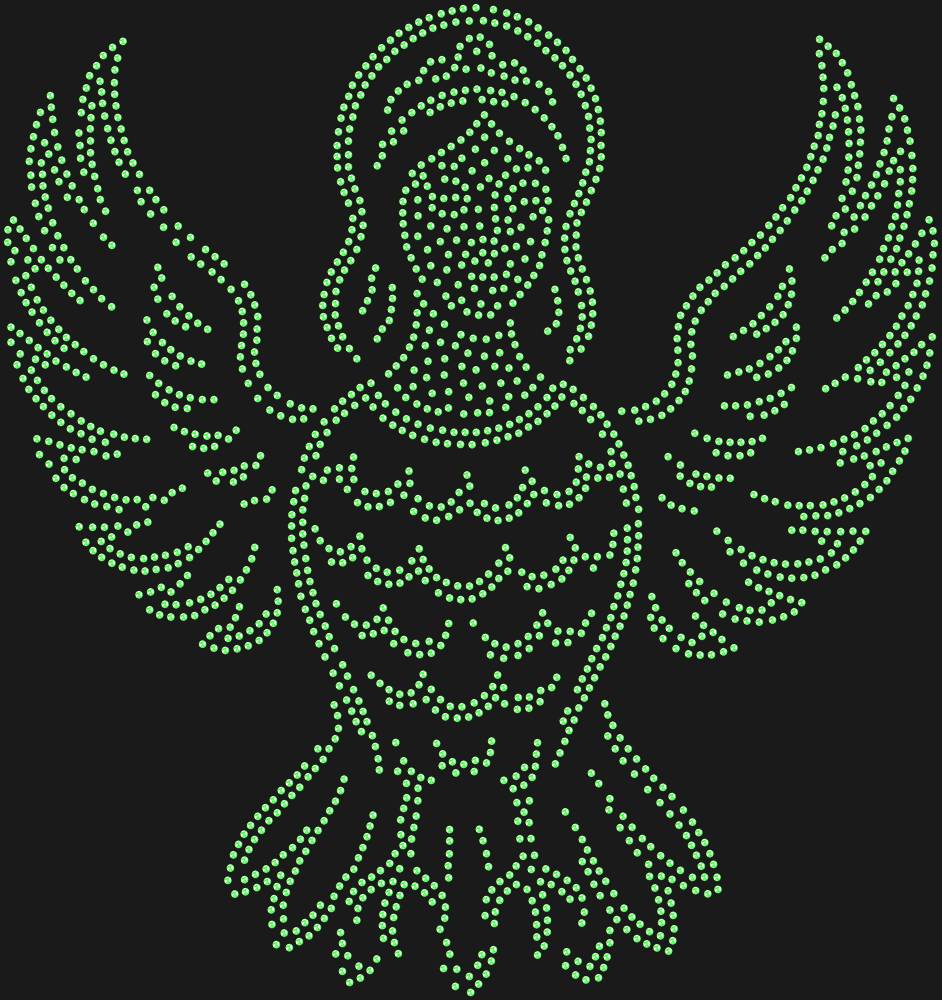 Трафарет Alkonost bird — RHT_ALKONOST1_SS10_LT_PERIDOT