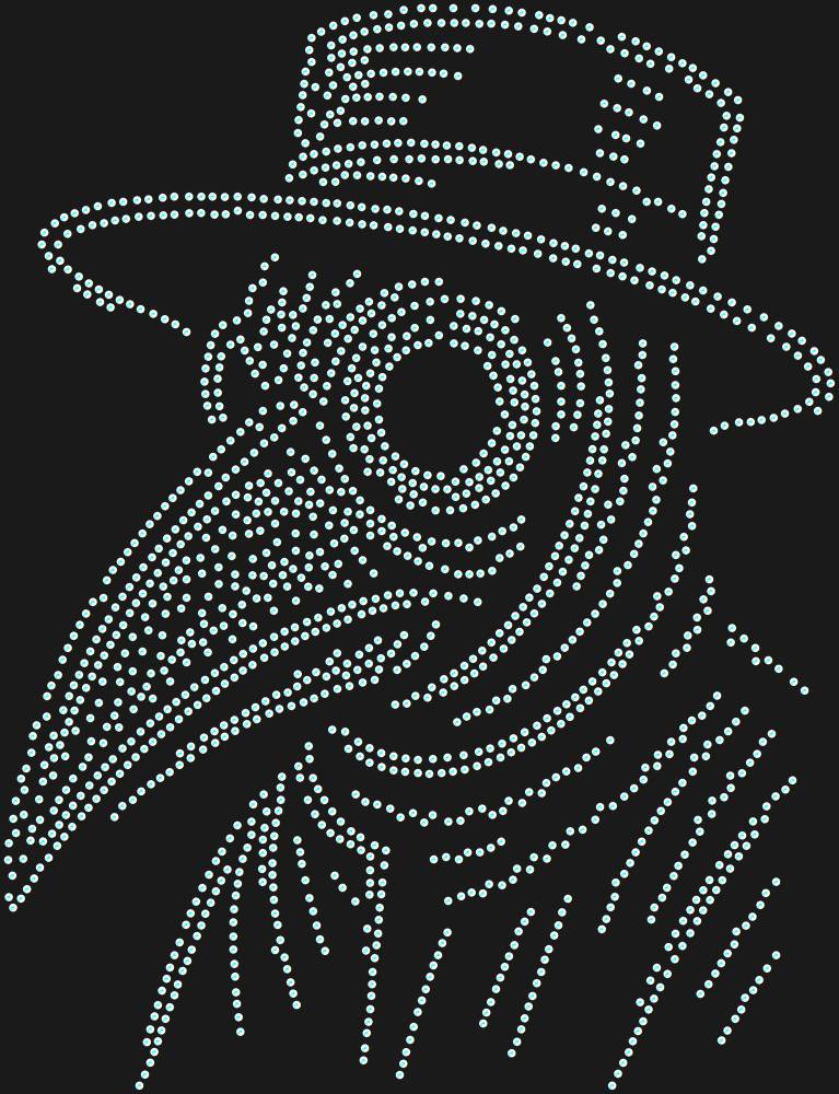 Трафарет Plague doctor mask — RHT_PLAGUEDOCTOR1_SS16_CRYSTAL_AB_DMC