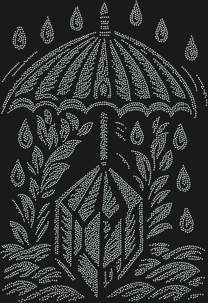 Трафарет An umbrella over the magical crystal — RHT_UMBRELLACRYSTAL1_SS6_CRYSTAL_AB_DMC