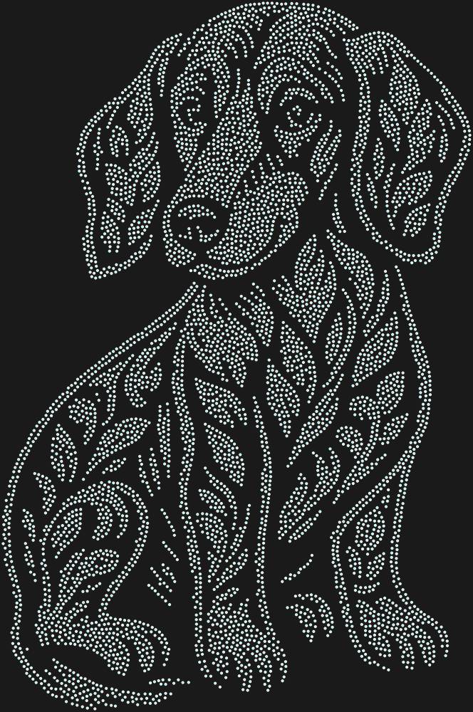 Трафарет Щенок таксы — RHT_DACHSHUNDPUPPY1_SS4_CRYSTAL_AB_DMC