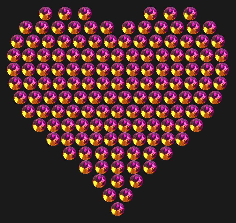 Трафарет Compact heart — RHT_HEART5_SS16_RAINBOW