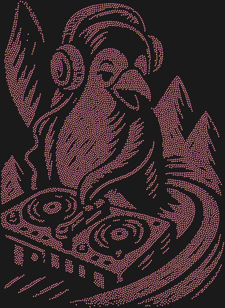 Трафарет Пингвин-диджей — RHT_PENGUINDJ1_SS8_RAINBOW