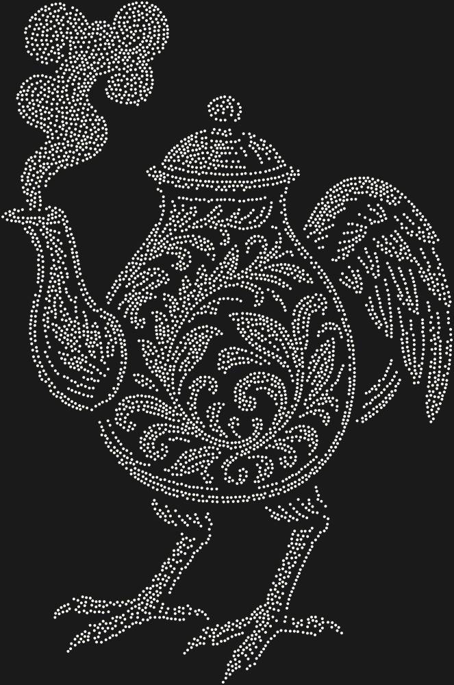 Трафарет Чайник на курьих ножках — RHT_CHICKENTEA1_SS10_CRYSTAL_AB