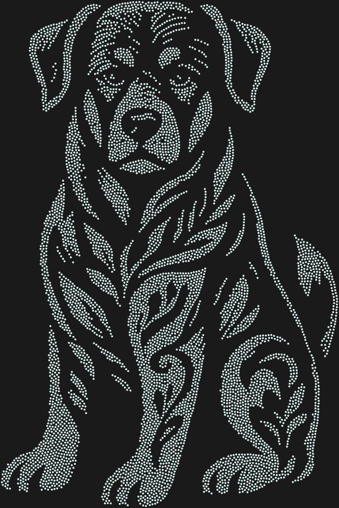 Трафарет Rottweiler — RHT_ROTTWEILER1_SS12_CRYSTAL_AB_DMC