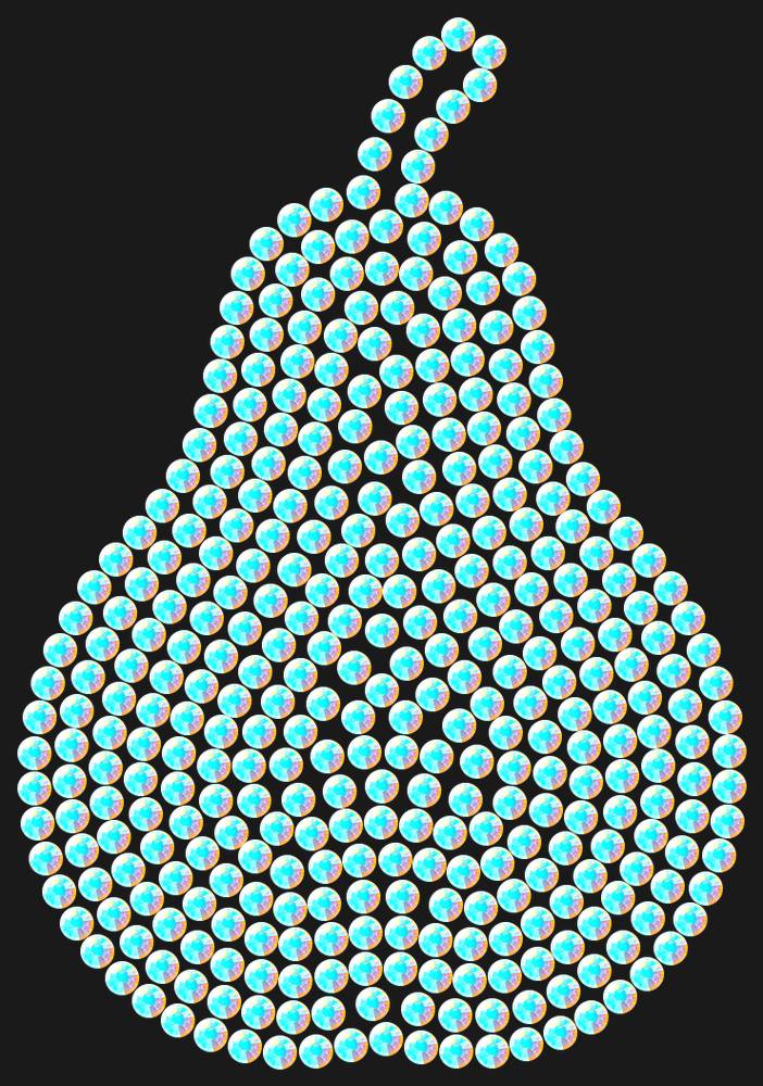 Трафарет Curved pear (plain) — RHT_PEAR1_SS10_CRYSTAL_AB_DMC
