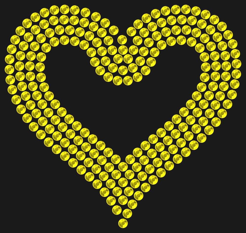 Трафарет Outline heart — RHT_HEART3_SS16_CITRINE