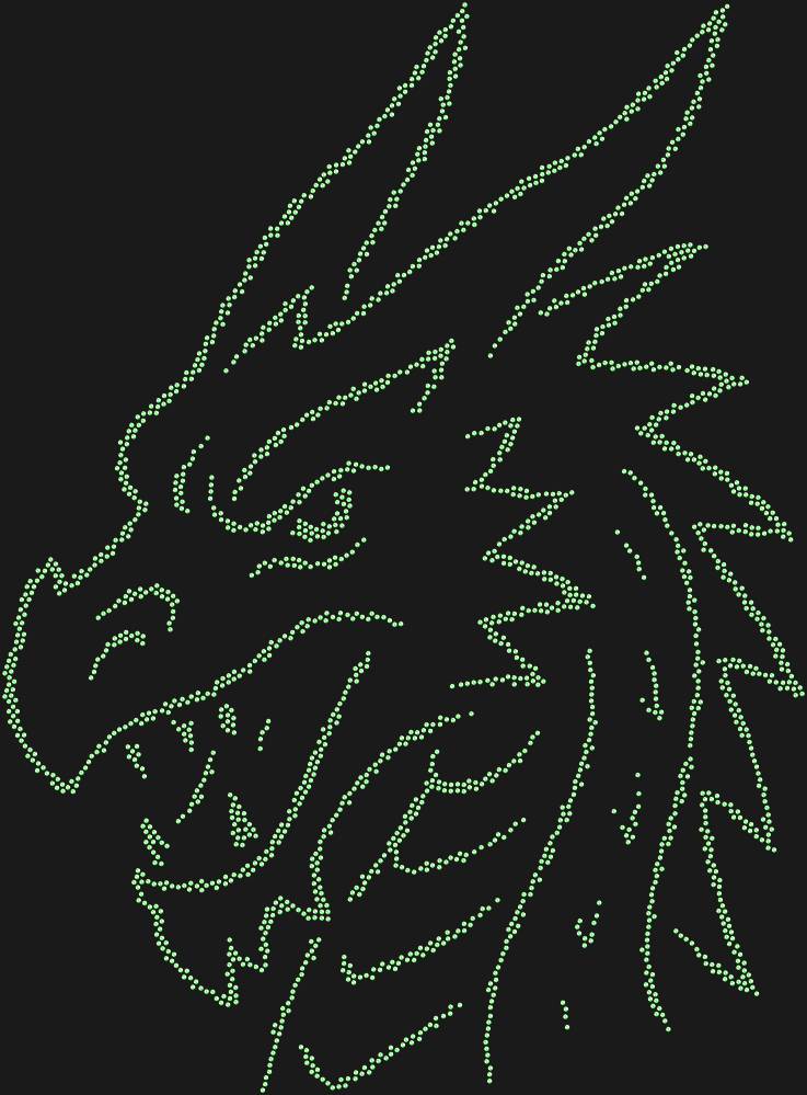 Трафарет Dragon's Head — RHT_DRAGON1_SS10_LT_PERIDOT
