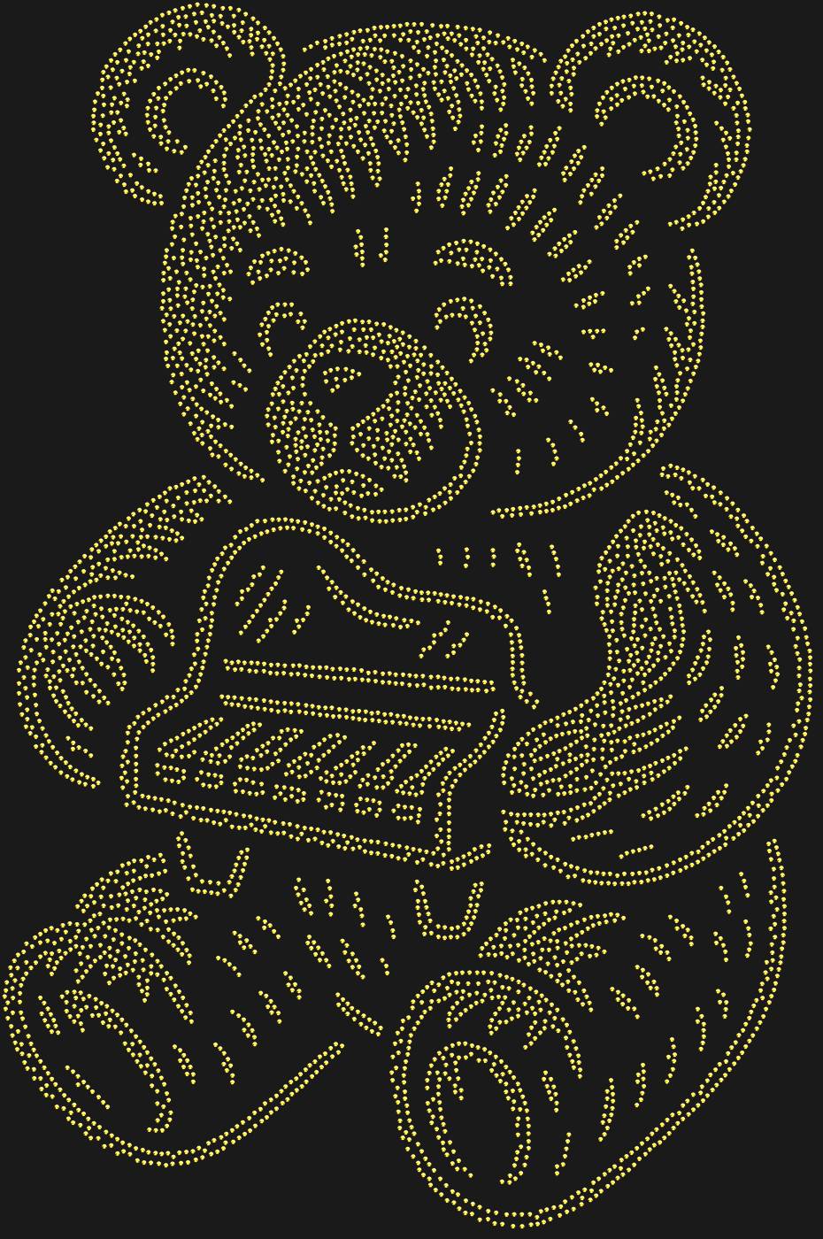 Трафарет Медведь с роялем — BEARPIANO1