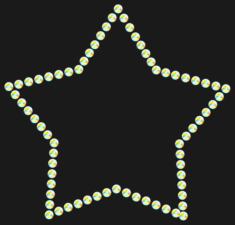 Трафарет Star contour — RHT_STAR1_SS16_CRYSTAL_AB