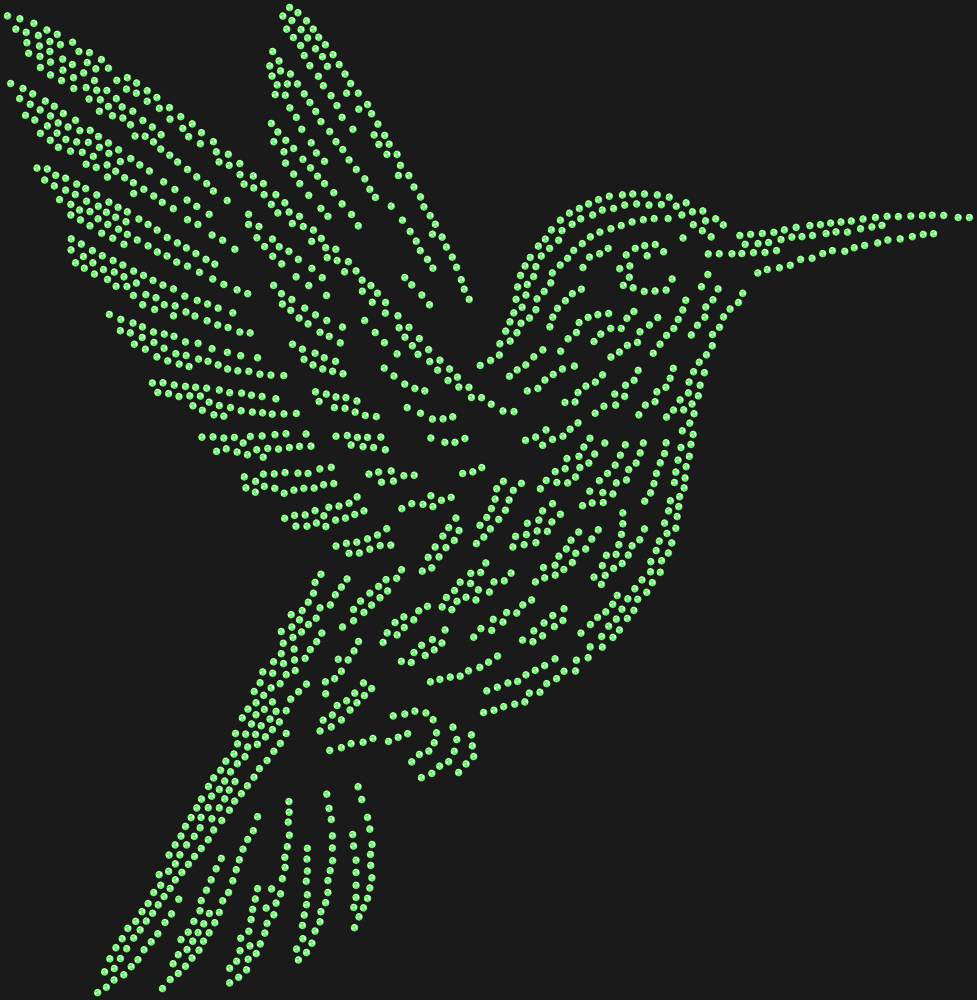 Трафарет Колибри — RHT_HUMMINGBIRD3_SS10_LT_PERIDOT