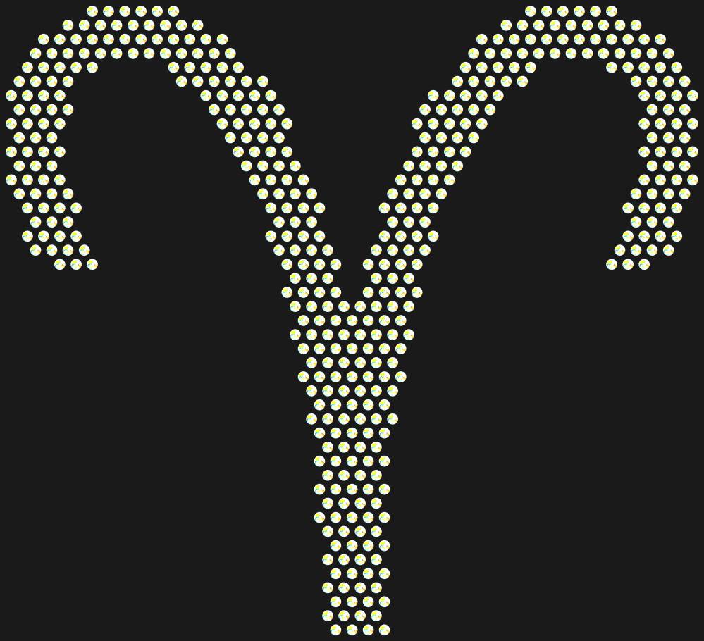 Трафарет Aries (Zodiac sign) — RHT_ZODIACARIES1_SS20_CRYSTAL_AB