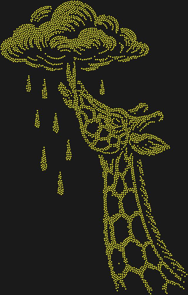 Трафарет Жираф, пьющий из облака — RHT_GIRAFFE1_SS10_CITRINE