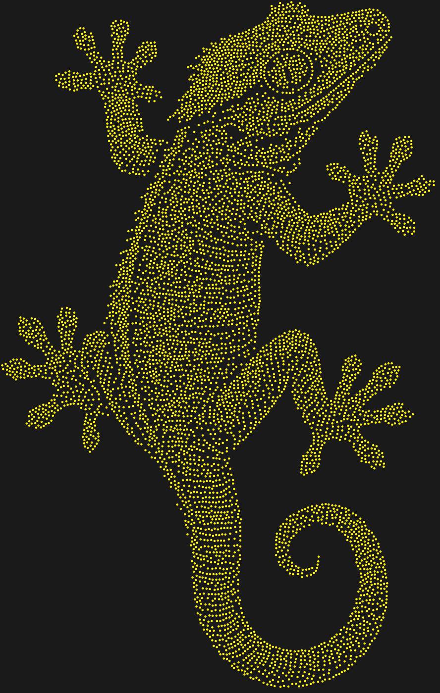 Трафарет Реснитчатый геккон-бананоед — GECKO1