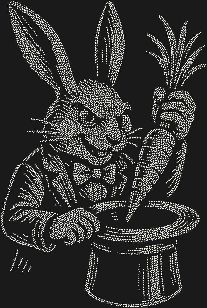Трафарет Кролик-фокусник — RHT_RABBIT1_SS6_CRYSTAL_AB