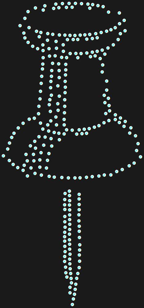 Трафарет Pushpin — RHT_PIN1_SS12_CRYSTAL_AB_DMC