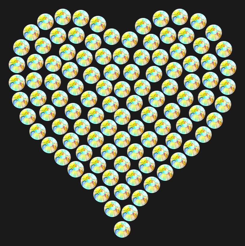 Трафарет Mini heart dense — RHT_HEART1_SS20_CRYSTAL_AB