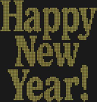 Надпись «Happy New Year!» – это 1791 искра волшебства, что зажжет радость и придаст блеск любому празднику, словно россыпь звёзд на ночном небе.