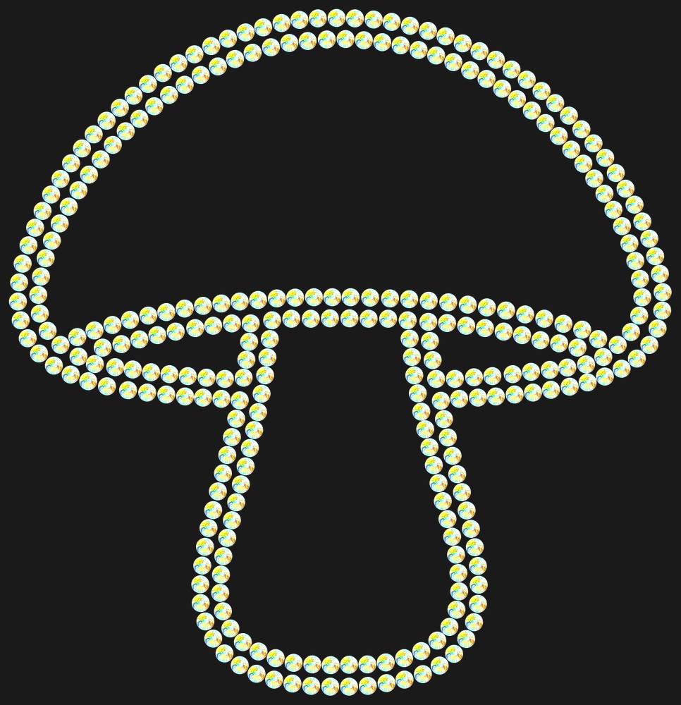 Трафарет Mushroom — RHT_MUSHROOM1_SS16_CRYSTAL_AB