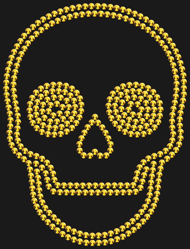 Трафарет Skull — RHT_SCULL2_SS16_GOLD