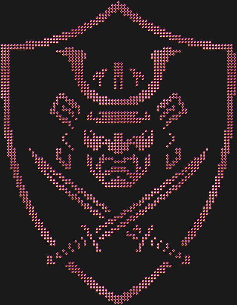 Трафарет Samurai shield — RHT_SAMURAI1_SS10_RAINBOW