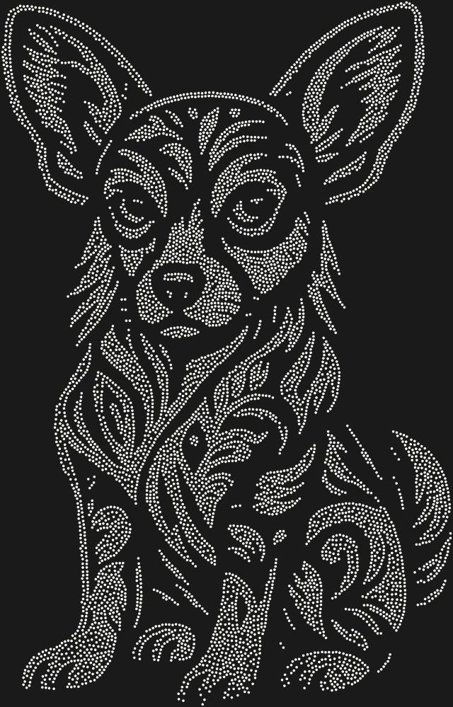 Трафарет Чихуахуа — RHT_CHIHUAHUA1_SS16_CRYSTAL_AB