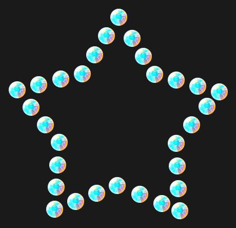 Трафарет Mini star contour — STAR4