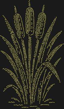 Diamond Painting Kit "Reed". 2100 rhinestones. This image is like the breath of water and grass—a reminder of the tranquility, depth, and beauty of life's simple moments.