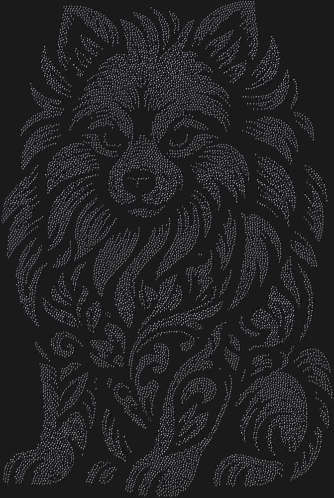 Трафарет Померанский шпиц — RHT_SPITZ1_SS8_JET_BLACK