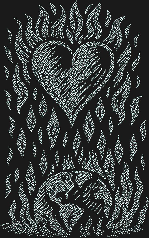 Трафарет Heart — RHT_HEARTFIRE1_SS10_CRYSTAL_AB_DMC