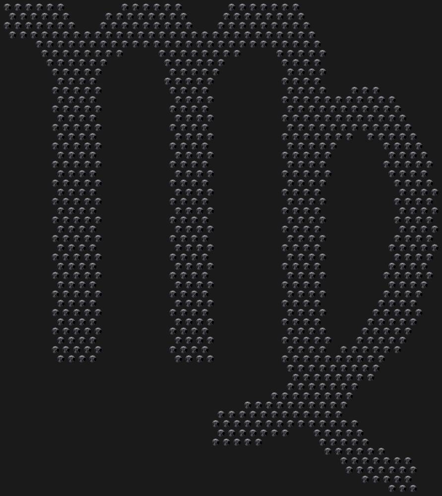 Трафарет Zodiac sign Virgo — RHT_ZODIACVIRGO1_SS16_JET_BLACK