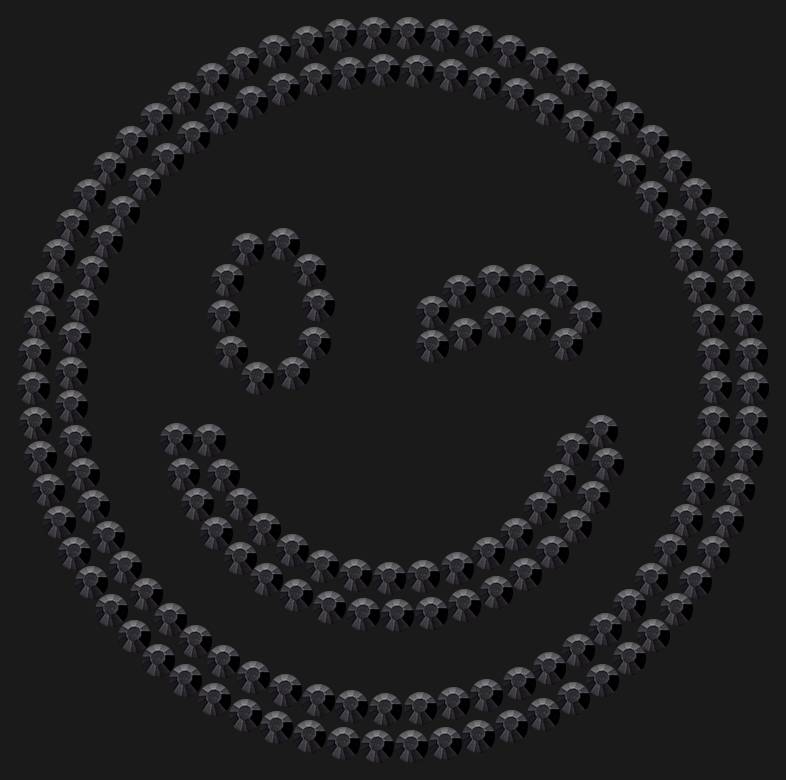Трафарет Winking emoji — RHT_SMILE2_SS10_JET_BLACK