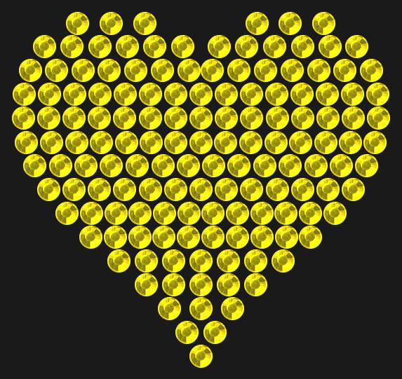 Трафарет Compact heart — RHT_HEART5_SS10_CITRINE