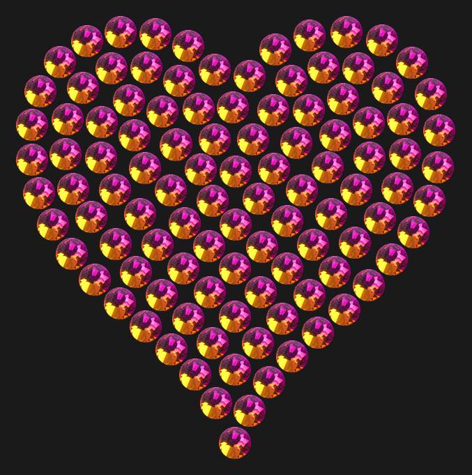 Трафарет Mini heart dense — RHT_HEART1_SS16_RAINBOW